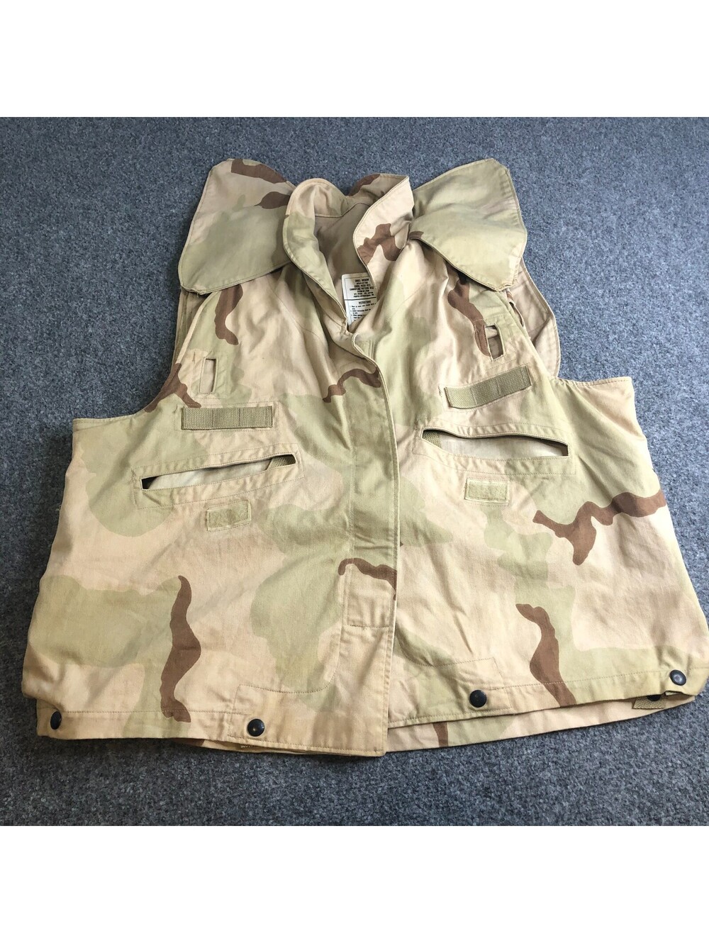 USGI DCU Desert Camo PASGT Flak Vest Cover Small Medium Vintage US Army Gulf